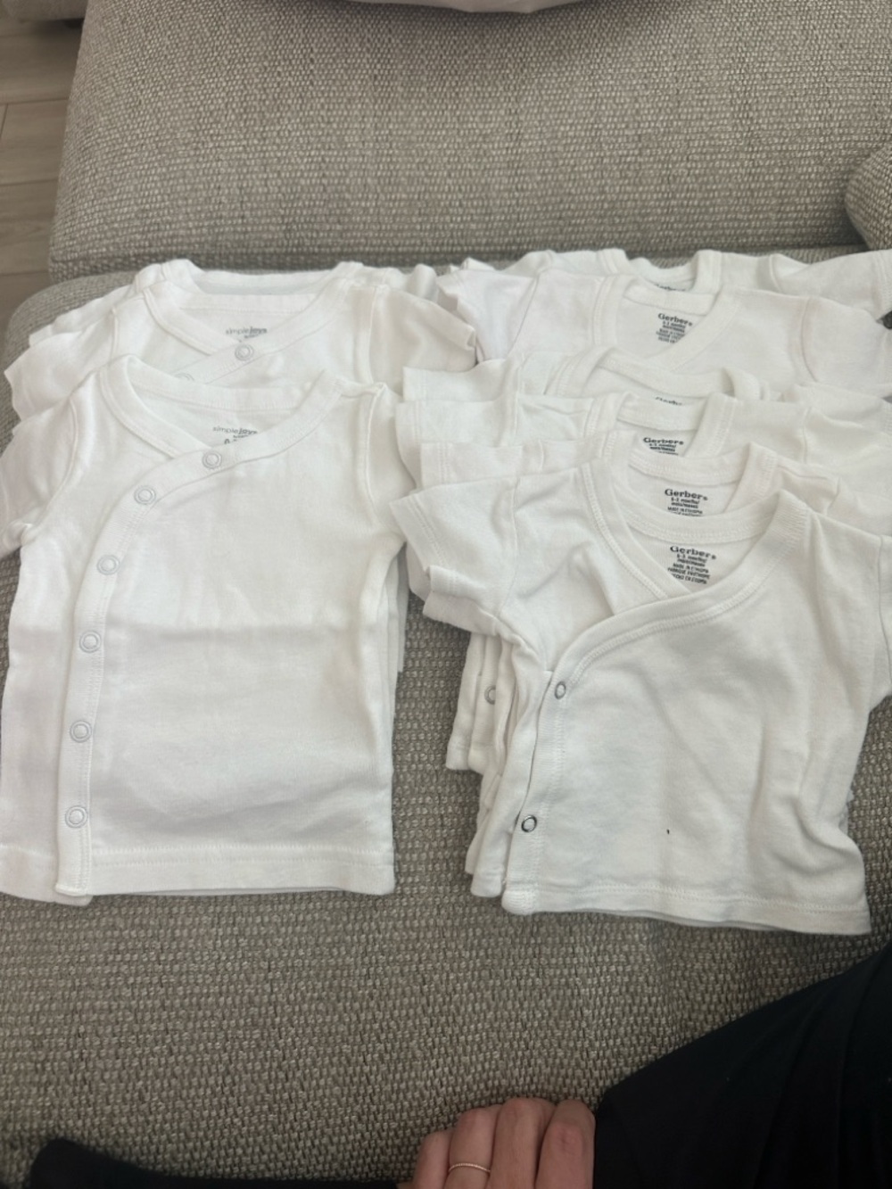 Gerber & Simple Joy White Side-Snap Infant Wrap Tee